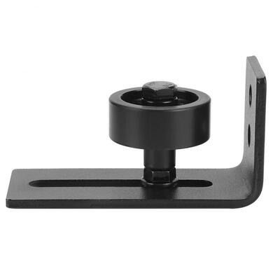 Greensen Black Carbon Steel Barn Door Hardware Sliding Bottom Floor Wall Guide Rail