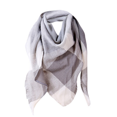 Gobestart Women Shawl Cashmere Autumn Plaid Wool Scarves Scarf