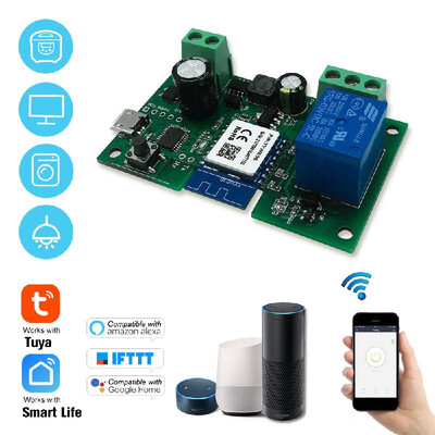 Tuya DC5V 12V 24V 32V WiFi Switch Wireless Relay Module Single-way InchingSelf-Locking Timing APP Remote Control Voice Control Co
Tuya DC5V 12V 24V 32V WiFi Switch Wireless Relay Module Single-way InchingSelf-Locking Timing APP Remote Control Voice Control Co
