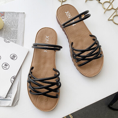 Spring&Summer Flat-soled Sandals Fairy Wind Korean Version Baitie Fashion Leisure Band Beach Shoes
Spring&Summer Flat-soled Sandals Fairy Wind Korean Version Baitie Fashion Leisure Band Beach Shoes