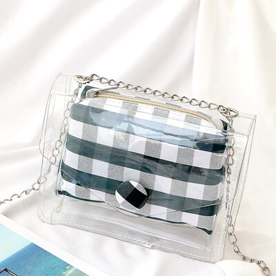 Tailored Womens Fashion Shoulder Bag Solid Color Diagonal Bag Transparent Shoulder Bag
Tailored Womens Fashion Shoulder Bag Solid Color Diagonal Bag Transparent Shoulder Bag
