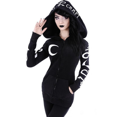 Women Halloween Hoodies Zip-up Letters Symbols Long Sleeves Hooded Sweatshirt Outwear Cosplay Costume
Women Halloween Hoodies Zip-up Letters Symbols Long Sleeves Hooded Sweatshirt Outwear Cosplay Costume