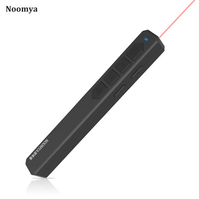 Noomya M100 Powerpoint Presenter PPT Clicker Flip Pen 24GHz Red Pointer Wireless Remote with USB Receiver 50 Meters Remote Contro