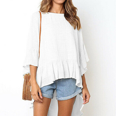 Nomeni Fashion Women Summer Casual O-Neck Solid Color Irregular Hem Half Sleeve Tops
Nomeni Fashion Women Summer Casual O-Neck Solid Color Irregular Hem Half Sleeve Tops