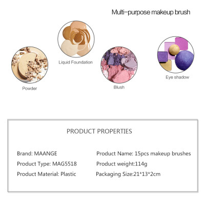 Toponeto New Arrival 15Pc Mermaid Foundation Eyeshadow Contour Eye Lip Makeup Brushes Set
Toponeto New Arrival 15Pc Mermaid Foundation Eyeshadow Contour Eye Lip Makeup Brushes Set