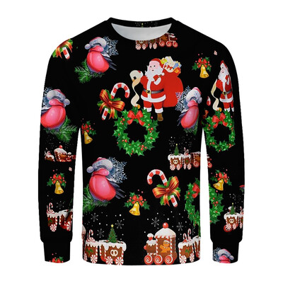 Toponeto Christmas Couples 3D Printed Long-sleeved Sweater With Round Collar Blouse
Toponeto Christmas Couples 3D Printed Long-sleeved Sweater With Round Collar Blouse