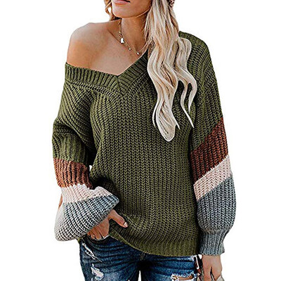 Tailored Womens V Neck Long Sleeve Striped ColorBlock Knitted Chunky Pullover Sweater
Tailored Womens V Neck Long Sleeve Striped ColorBlock Knitted Chunky Pullover Sweater