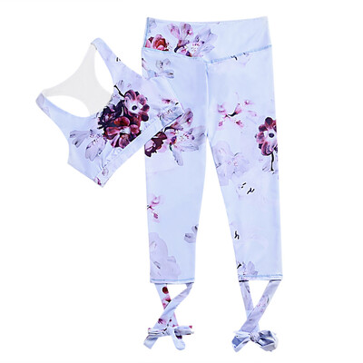Scoop Neck Sleeveless Padded Floral Print Crop Top High Waist Criss-cross Strap Women Yoga Suit
Scoop Neck Sleeveless Padded Floral Print Crop Top High Waist Criss-cross Strap Women Yoga Suit