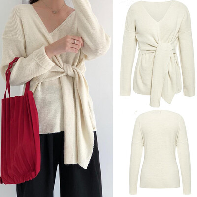 〖Follure〗Womens V Neck Knitted Long Sleeve Wrap Front Loose Bandage Sweater Coat Blouse
〖Follure〗Womens V Neck Knitted Long Sleeve Wrap Front Loose Bandage Sweater Coat Blouse