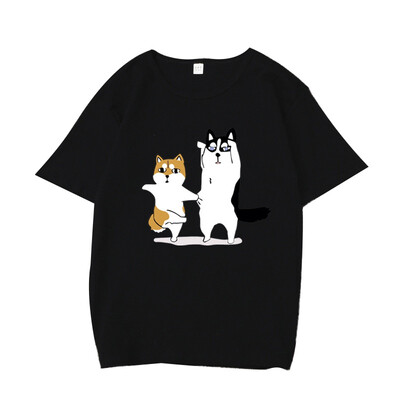 Korean Style Cartoon Dog Printed Women T shirt Casual Loose Harajuku T-shirts Short Sleeves O-neck Summer Tops Female
Korean Style Cartoon Dog Printed Women T shirt Casual Loose Harajuku T-shirts Short Sleeves O-neck Summer Tops Female