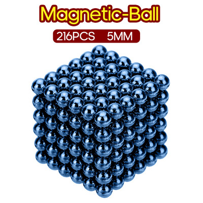 216PCS Magnetic-Ball 5mm Building Toy Simple Design Office Adults Stress Relief Toys