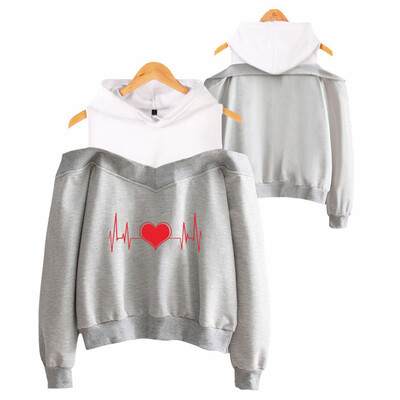 Tailored Women Off Shoulder Electrocardiogram Print Fake Two-Piece Hooded Sweatshirt
Tailored Women Off Shoulder Electrocardiogram Print Fake Two-Piece Hooded Sweatshirt