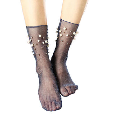 Sexy Women Faux Pearl Glitter Transparent Ultra Thin Elastic Middle Tube Socks
Sexy Women Faux Pearl Glitter Transparent Ultra Thin Elastic Middle Tube Socks