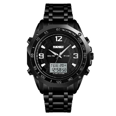 SKMEI 1504 Multifunctional Dual Dial Digital&Analog Mens Watch 3ATM Waterproof Casual Formal Business Male Watch Luminous EL Ligh
SKMEI 1504 Multifunctional Dual Dial Digital&Analog Mens Watch 3ATM Waterproof Casual Formal Business Male Watch Luminous EL Ligh