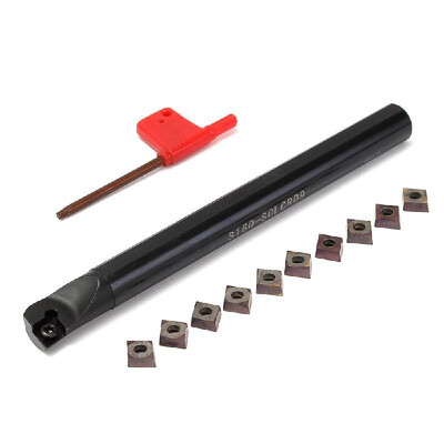 S16Q-SCLCR09 Lathe Boring Bar Turning Tool Holder 10Pcs CCMT09T3 Blade Inserts Wrench
S16Q-SCLCR09 Lathe Boring Bar Turning Tool Holder 10Pcs CCMT09T3 Blade Inserts Wrench