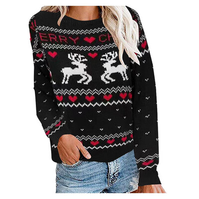 Tailored Winter Women Casual Christmas Print Long Sleeve O-Neck Loose Pullover Sweater
Tailored Winter Women Casual Christmas Print Long Sleeve O-Neck Loose Pullover Sweater