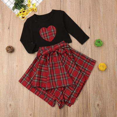 2PCS Christmas Gifts Toddler Baby Girls Heart Printed Long Sleeve T-Shirt Tops Plaid Dress Outfit Costume Clothes Set
2PCS Christmas Gifts Toddler Baby Girls Heart Printed Long Sleeve T-Shirt Tops Plaid Dress Outfit Costume Clothes Set
