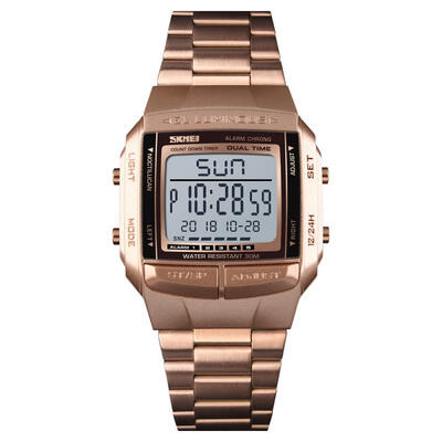 SKMEI 30m Waterproof Square Dial Digital Wristwatch Mens Watch With Double Time Display
SKMEI 30m Waterproof Square Dial Digital Wristwatch Mens Watch With Double Time Display