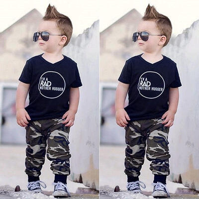 Toddler Baby Boy Black Outfits T-shirt TopCamouflage Long Pants 2pcs Clothes Set
Toddler Baby Boy Black Outfits T-shirt TopCamouflage Long Pants 2pcs Clothes Set