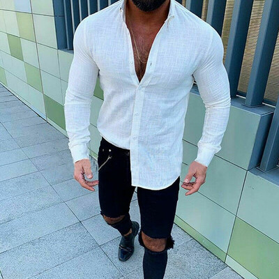 Mens Linen Long Sleeve Shirt Summer Cool Loose Casual V-Neck Shirts Tops -3XL
Mens Linen Long Sleeve Shirt Summer Cool Loose Casual V-Neck Shirts Tops -3XL