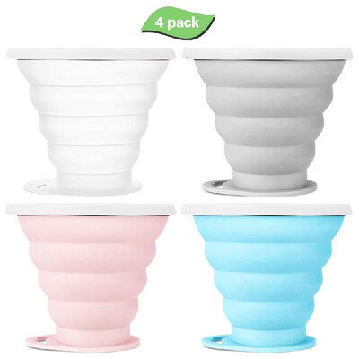 4 Pack Silicone Collapsible Cup 270ml Travel Cup with Lids Silicone Folding Cup for Hiking Camping Picnic
4 Pack Silicone Collapsible Cup 270ml Travel Cup with Lids Silicone Folding Cup for Hiking Camping Picnic