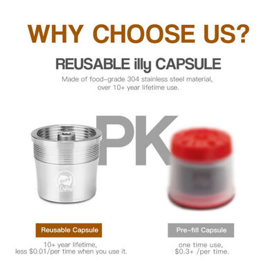 Reusable Stainless Steel Refillable Crema Coffee Capsules Filter Basket Strainer Pods
Reusable Stainless Steel Refillable Crema Coffee Capsules Filter Basket Strainer Pods