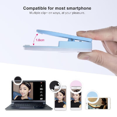 Portable Mini Clip-on Fill-in 36 LED Selfie Ring Light Lamp Night Using Supplementary Lighting 3 Modes w Built-in Battery USB Rec
Portable Mini Clip-on Fill-in 36 LED Selfie Ring Light Lamp Night Using Supplementary Lighting 3 Modes w Built-in Battery USB Rec