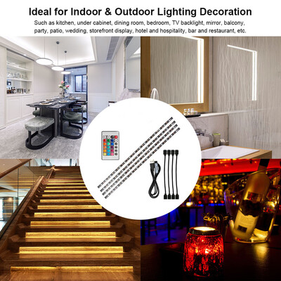 4Pcs LED Strip Light USB Powered 10ft Color Changing RGB 5050 60 LEDs Waterproof LED Flexible String Lights for TV Computer Backgr
4Pcs LED Strip Light USB Powered 10ft Color Changing RGB 5050 60 LEDs Waterproof LED Flexible String Lights for TV Computer Backgr