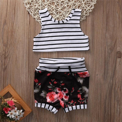 Cute 2PCS Toddler Infant Baby Girls Clothes Striped Crop Vest Tops T-shirt Floral Short Outfits Clothing Set
Cute 2PCS Toddler Infant Baby Girls Clothes Striped Crop Vest Tops T-shirt Floral Short Outfits Clothing Set