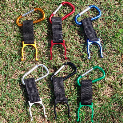 Greensen 7Pcs Aluminum Alloy Water Bottle Buckle Hiking Climbing Kettle Holder