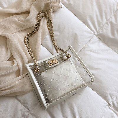 Summer new bag female 2019 new small fresh Korean version of the wild jelly package fashion chain shoulder transparent bag
Summer new bag female 2019 new small fresh Korean version of the wild jelly package fashion chain shoulder transparent bag