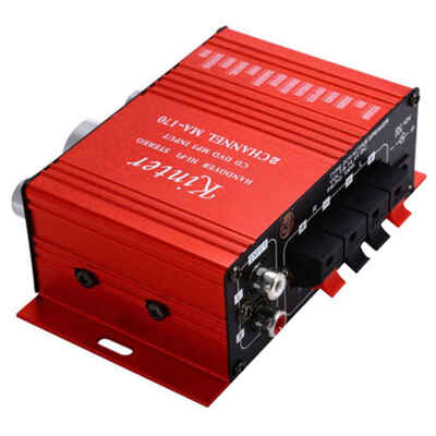 Kentiger MA170 2 Channel Hi-Fi Stereo Amplifier Motorcycle Car DC12V Mini Digital Speaker DVD MP3 Booster
Kentiger MA170 2 Channel Hi-Fi Stereo Amplifier Motorcycle Car DC12V Mini Digital Speaker DVD MP3 Booster