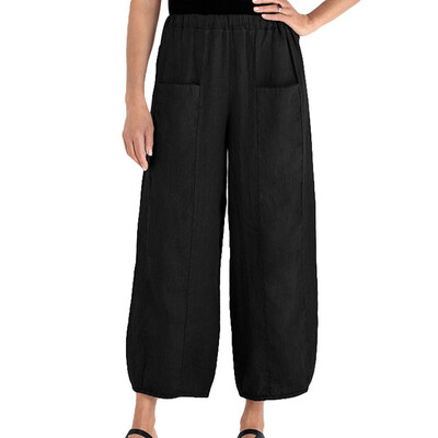 Women Casual Loose Pants Elasticated Waist Wide-legged Straight Trousers Pockets
Women Casual Loose Pants Elasticated Waist Wide-legged Straight Trousers Pockets