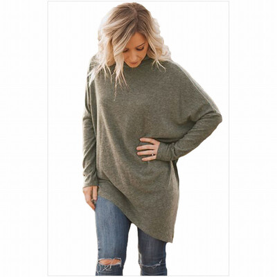 High-neck long-sleeved knit cape sweater solid color casual long-sleeved sweater top 
High-neck long-sleeved knit cape sweater solid color casual long-sleeved sweater top