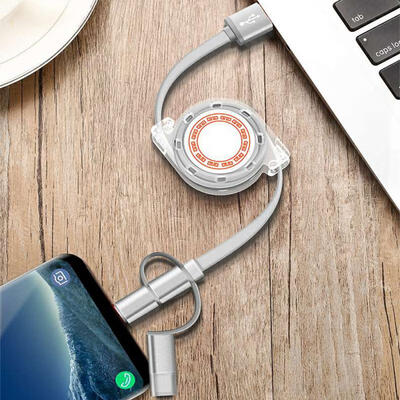 Multi Telescopic Charger Data Cable Line Retractable MicroUSB Type-C Lightning Fast Charging Cord-1m
Multi Telescopic Charger Data Cable Line Retractable MicroUSB Type-C Lightning Fast Charging Cord-1m