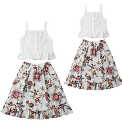 SUNSIOM Toddler Baby Girls Ruffles Strap Sleeveless Crop Tops Floral Print Long Skirt
SUNSIOM Toddler Baby Girls Ruffles Strap Sleeveless Crop Tops Floral Print Long Skirt
