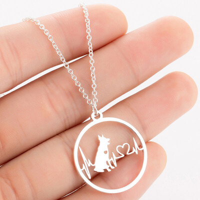 Fashion Jewelry 1PC Popular Creative Paw Heartbeat Cartoon Dog Pendant Necklace Trendy For Women
Fashion Jewelry 1PC Popular Creative Paw Heartbeat Cartoon Dog Pendant Necklace Trendy For Women