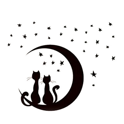 Night Moon Stars Cats Wall Decal PVC Removable Romantic Night Wall Sticker for Bedroom Home Decoration
Night Moon Stars Cats Wall Decal PVC Removable Romantic Night Wall Sticker for Bedroom Home Decoration