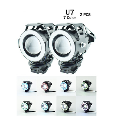 2Pcs Motorcycle headlight U7 LED 12V 125W 7 Colors Motorbike driving auxiliary head Lamp Super Bright Motor Bicycle Fog Light
2Pcs Motorcycle headlight U7 LED 12V 125W 7 Colors Motorbike driving auxiliary head Lamp Super Bright Motor Bicycle Fog Light