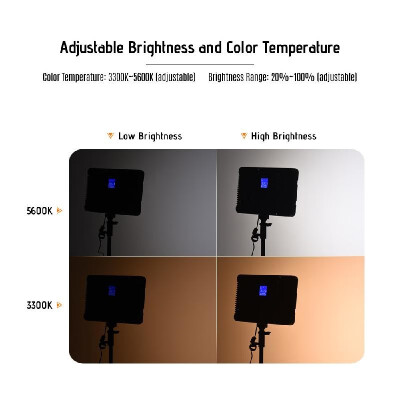 Viltrox VL-D640T Professional Ultra-thin Bi-color Dimmable LED Video Light 3300K-5600K CRI 95 with Remote Controller for Portrait
Viltrox VL-D640T Professional Ultra-thin Bi-color Dimmable LED Video Light 3300K-5600K CRI 95 with Remote Controller for Portrait