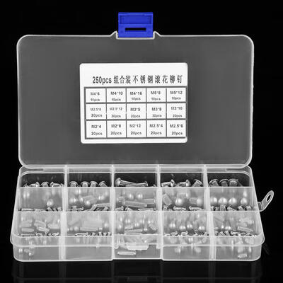 Greensen 250pcs M2-M5 Stainless Steel Round Head Knurled Shank Solid Rivets Assortment Set
Greensen 250pcs M2-M5 Stainless Steel Round Head Knurled Shank Solid Rivets Assortment Set