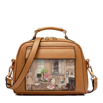 2017 Famous Brand Women Pu Leather Handbag Women Messenger Bags Women Shoulder Bag Pouch Printing Female Bag
