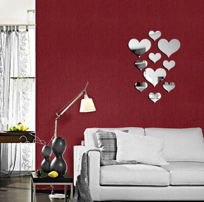 Toponeto 10pcs Love Heart Acrylic 3D Mirror Wall Sticker Mural Decal Removable Stickers
Toponeto 10pcs Love Heart Acrylic 3D Mirror Wall Sticker Mural Decal Removable Stickers