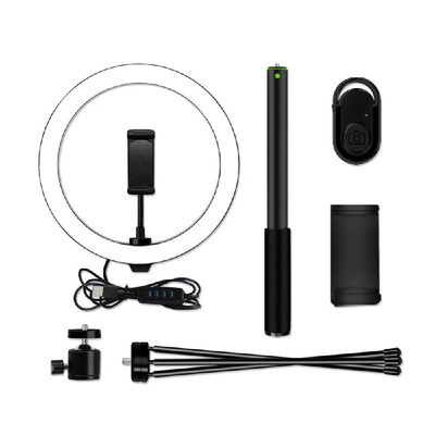 10in USB Interface Dimmable LED Selfie Round Light Camera Phone Photography Video Makeup Lamp With Phone Clip
10in USB Interface Dimmable LED Selfie Round Light Camera Phone Photography Video Makeup Lamp With Phone Clip