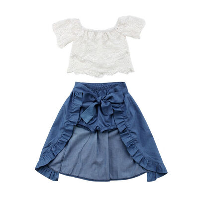 Baby Girl Kid Lace Off-shoulder T-shirt Top Pants Dress Party Clothes Outfits 
Baby Girl Kid Lace Off-shoulder T-shirt Top Pants Dress Party Clothes Outfits