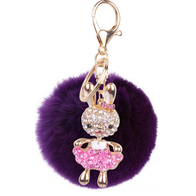 Keychain Korea handmade cute plush bunny hair ball crystal rhinestone jewelry bag pendant
Keychain Korea handmade cute plush bunny hair ball crystal rhinestone jewelry bag pendant