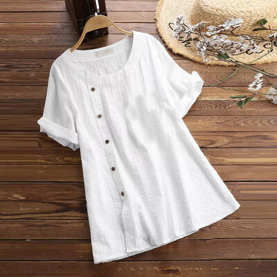 Starmoon Women Loose Solid Color Cotton&Linen O-Neck Short Sleeve T-Shirt Blouse
Starmoon Women Loose Solid Color Cotton&Linen O-Neck Short Sleeve T-Shirt Blouse