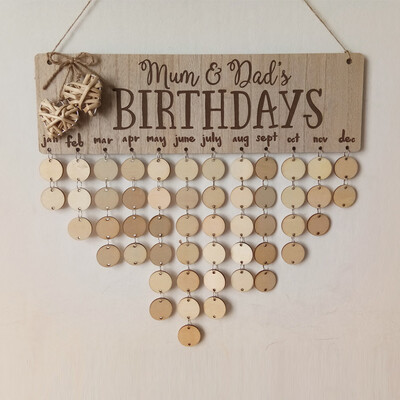 Toponeto Wood Birthday Reminder Board Birch Plaque Sign Family &Friends DIY Calendar A
Toponeto Wood Birthday Reminder Board Birch Plaque Sign Family &Friends DIY Calendar A