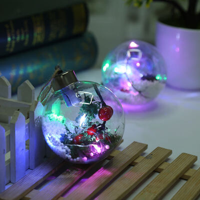 LED Snowflake Transparent Christmas Ball DIY Fillable Craft Plastic Ball Romantic Jewelry Gift Christmas Hanging Tree Ball
LED Snowflake Transparent Christmas Ball DIY Fillable Craft Plastic Ball Romantic Jewelry Gift Christmas Hanging Tree Ball