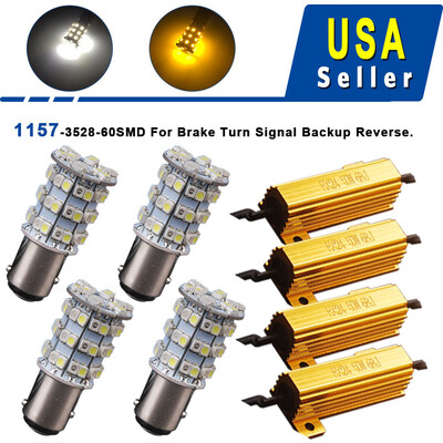 2X 1157 60SMD DUAL COLOR SWITCHBACK WHITE AMBER Brake Stop Signal LED BULB 1142
2X 1157 60SMD DUAL COLOR SWITCHBACK WHITE AMBER Brake Stop Signal LED BULB 1142